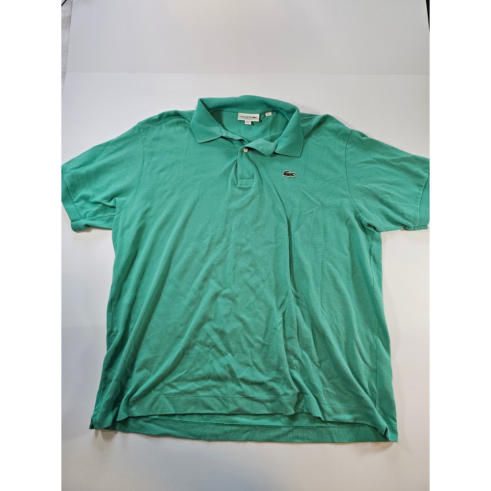 Lacoste Polo Shirt Mens XXL Green Classic‎ Fit Pique Short Sleeve Crocodile Logo